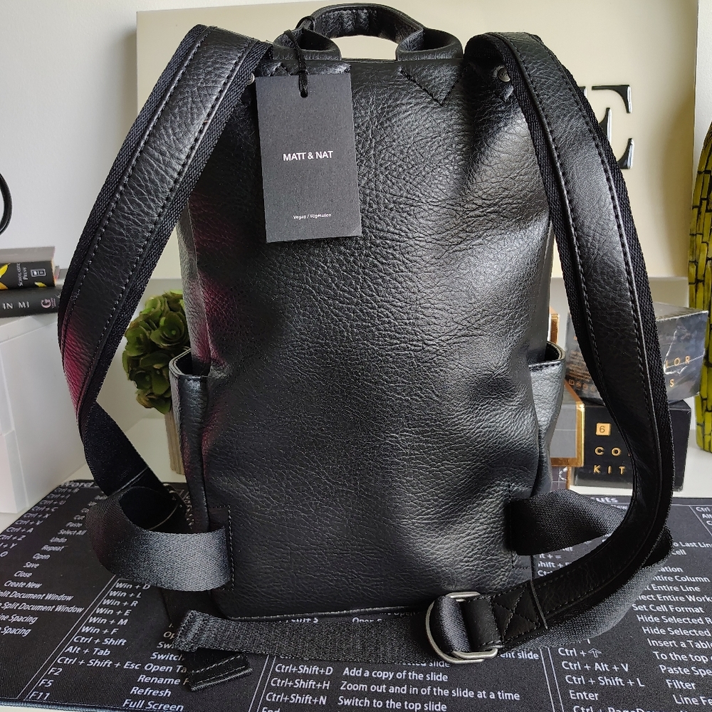Matt & Nat Brave Vegan Backpack Purity Collection | NWT | Black | Fits 13” Lapto - Picture 10 of 12